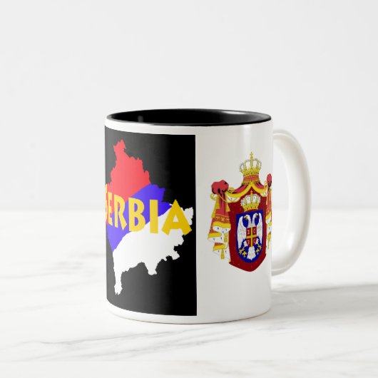 Servië/Kosovo Tweekleurige Koffiemok (Voorkant rechts)