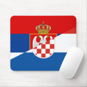 servië - kroatië - halve symbool muismat (Met muis)
