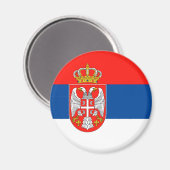 Servië Land Vlag Natie Symbool Naam Tekst Magneet (Voorkant / Achterkant)