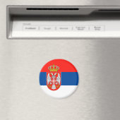 Servië Land Vlag Natie Symbool Naam Tekst Magneet (Insitu (Vaatwasser))