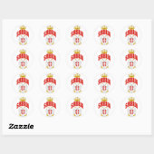 Servië Latijn Ronde Sticker (Vel)