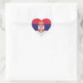 Servië liefde vlag trots hart sticker (Tas)