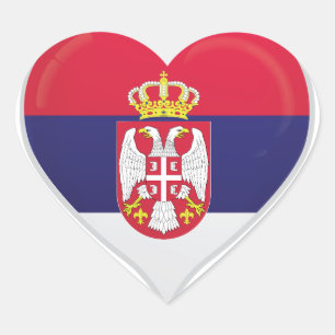 Servië liefde vlag trots hart sticker