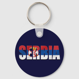 Servië logo vlag Srbija logo voor voetbalsupporte Sleutelhanger