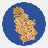 Servië Map Sticker (Voorkant)