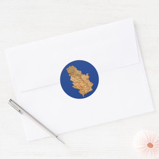 Servië Map Sticker (Envelop)