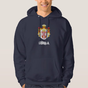 Servië met wapenmantel hoodie