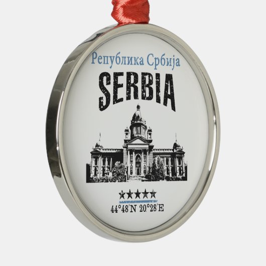 Servië Metalen Ornament (Rechts)