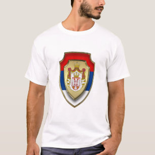 Servië middeleeuwse schild  Servië wapen nieuw 3 T-shirt