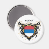 Servië [personaliseren] magneet (Voorkant / Achterkant)