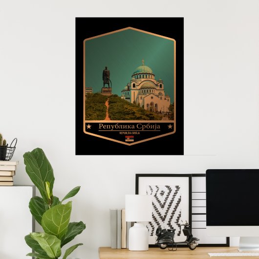 Servië Poster (Thuiskantoor)