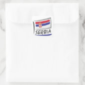 Servië Pride X vlag Vierkante Sticker (Tas)