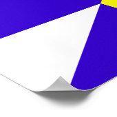 servië - roemenië - vlag - halve symbool poster (Hoek)