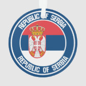Servië Rond Embleem Ornament (achterkant)