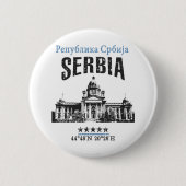 Servië Ronde Button 5,7 Cm (Voorkant)