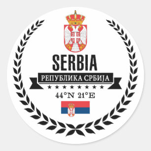 Servië Ronde Sticker