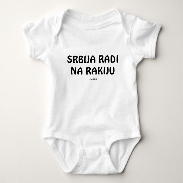 SERVIË RUNST OP RAKIJA T-SHIRT (Voorkant)