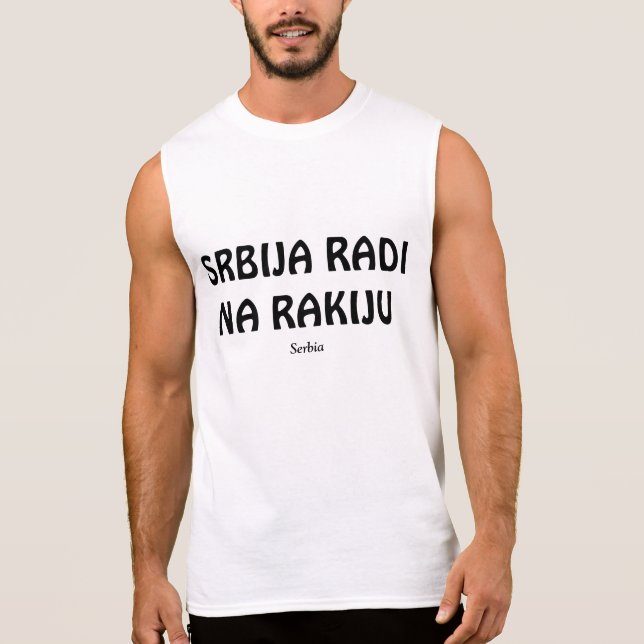 SERVIË RUNST OP RAKIJA T-SHIRT (Voorkant)