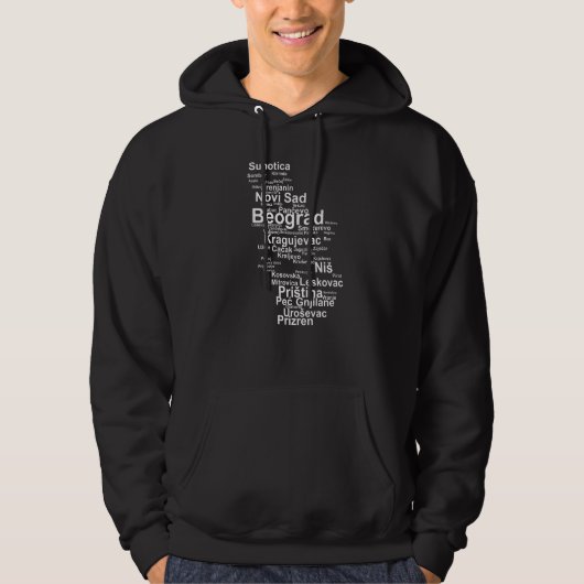 Servië schetst Servische Pride Ser Hoodie (Voorkant)