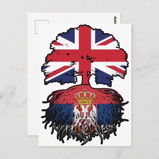 Servië Serbian British UK Verenigd Koninkrijk Briefkaart (Voorkant / Achterkant)