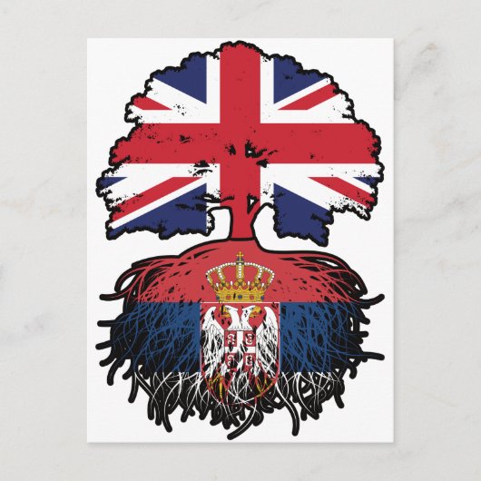 Servië Serbian British UK Verenigd Koninkrijk Briefkaart (Voorkant)