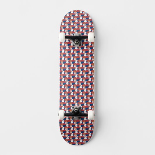 Servië Servische vlag kleuren harten patroon Persoonlijk Skateboard (Voorkant)