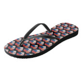 Servië Servische vlag kleuren harten patroon Teenslippers (Schuin)