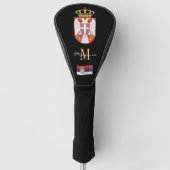 Servië, Servische vlag monogrammed Golf Clubs Hoes Golfheadcover (Voorkant)