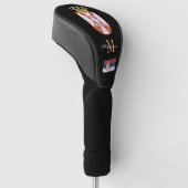 Servië, Servische vlag monogrammed Golf Clubs Hoes Golfheadcover (Schuin)