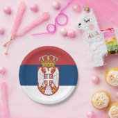 Servië, Servische vlag partij, verjaardag / sport Papieren Bordje (Feest)