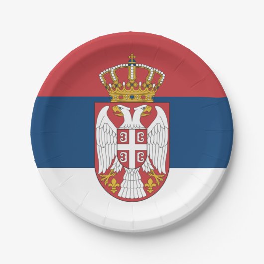 Servië, Servische vlag partij, verjaardag / sport Papieren Bordje (Voorkant)