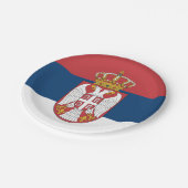 Servië, Servische vlag partij, verjaardag / sport Papieren Bordje (Gekanteld)