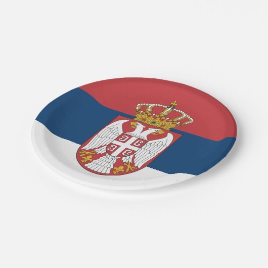 Servië, Servische vlag partij, verjaardag / sport Papieren Bordje (Gekanteld)