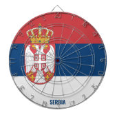 "Servië slaat toe!" patriottisch Dartbord (Voorkant)