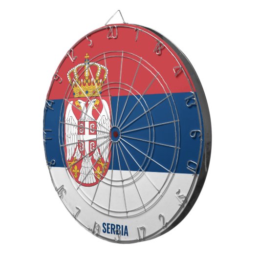 "Servië slaat toe!" patriottisch Dartbord (Voorkant Rechts)