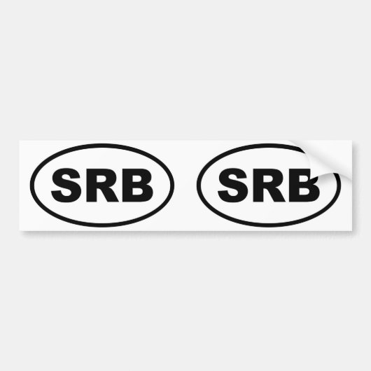 Servië SRB Europees ovaal Bumpersticker (Voorkant)