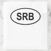 Servië "SRB" Ovale Sticker (Tas)