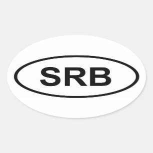 Servië "SRB" Ovale Sticker