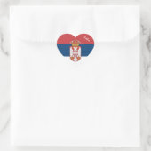 Servië Sticker, Hart, Patriottische Servische Vlag Hart Sticker (Tas)