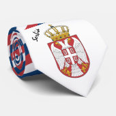 Servië Stropdas, strepen, mode Servische vlag Stropdas (Opgerold)