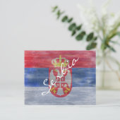 Servië verontrustte Servische vlag Briefkaart (Staand voorkant)