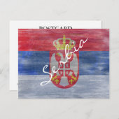 Servië verontrustte Servische vlag Briefkaart (Voorkant / Achterkant)