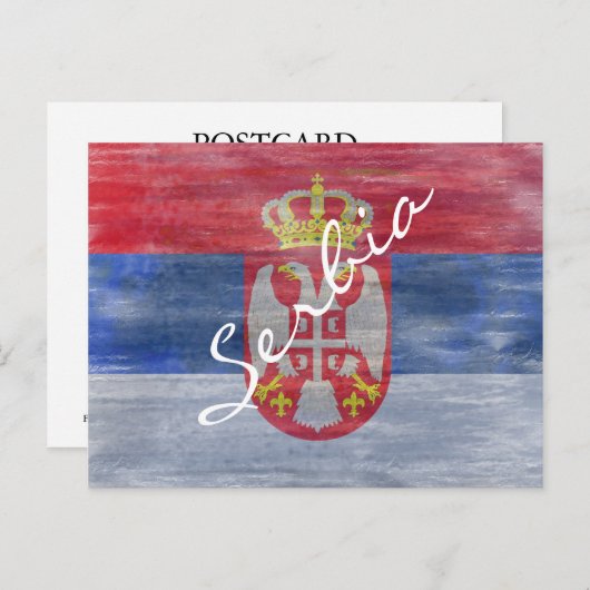 Servië verontrustte Servische vlag Briefkaart (Voorkant / Achterkant)