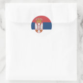 Servië Vlag Classic Ronde Sticker (Tas)