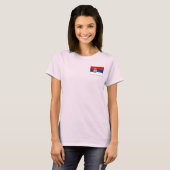 Servië Vlag en Kaart dk T-shirt (Voorkant volledig)