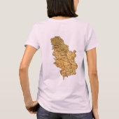Servië Vlag en Kaart dk T-shirt (Achterkant)