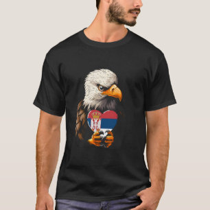 Servië Vlag Hart Adelaar Srbija Servische Trots Se T-shirt