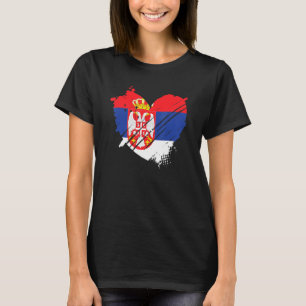 Servië Vlag Ik hou van Servië Het zit in mijn DNA T-shirt