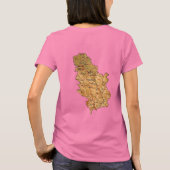 Servië Vlag + Landkaart T-shirt (Achterkant)