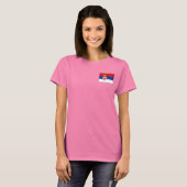 Servië Vlag + Landkaart T-shirt (Voorkant volledig)